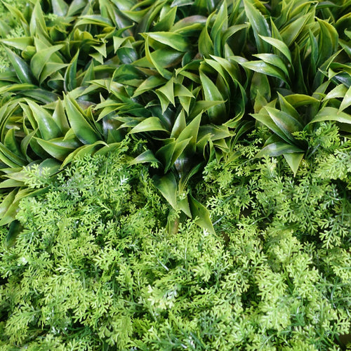 100cm Artificial Green Wall Panel Mixed Foliage Faux Living Wall - Premium Quality