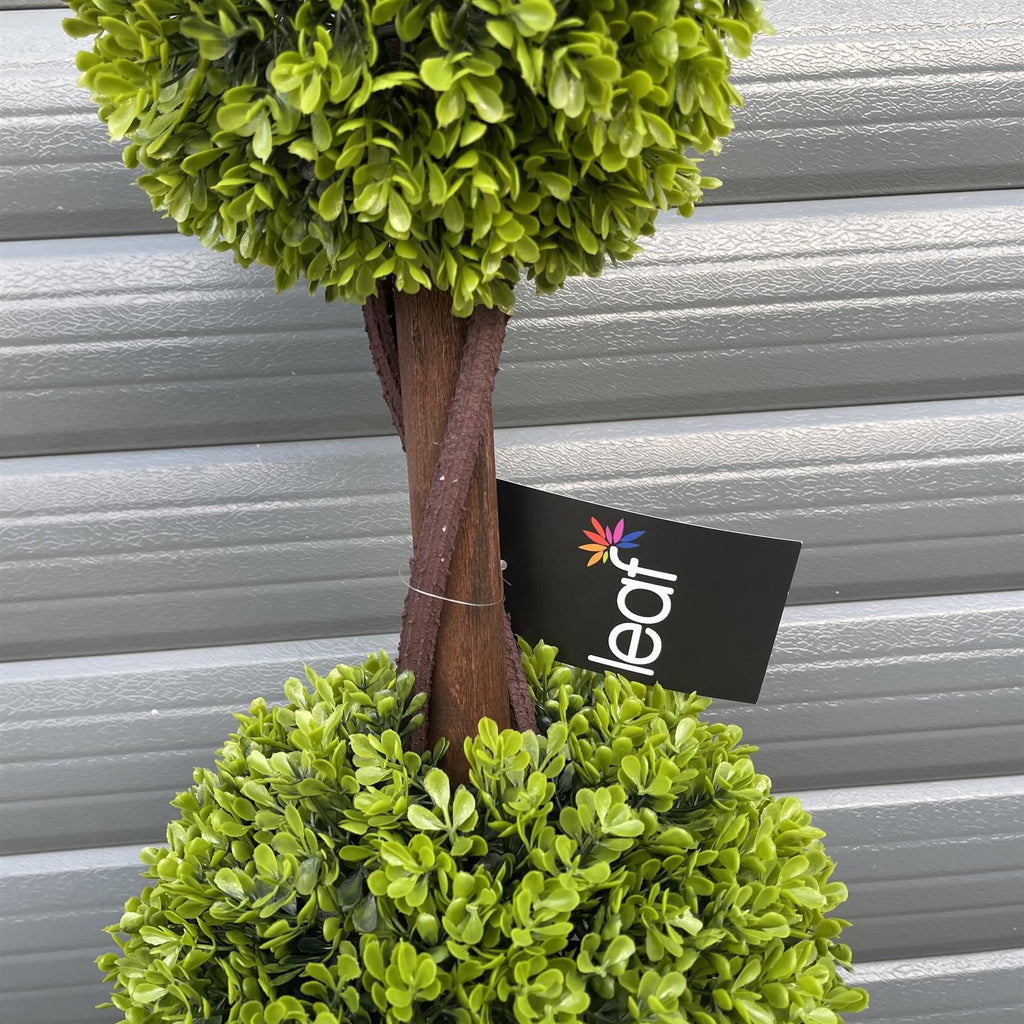 90cm Artificial Green Double Ball Topiary Tree - Premium Quality