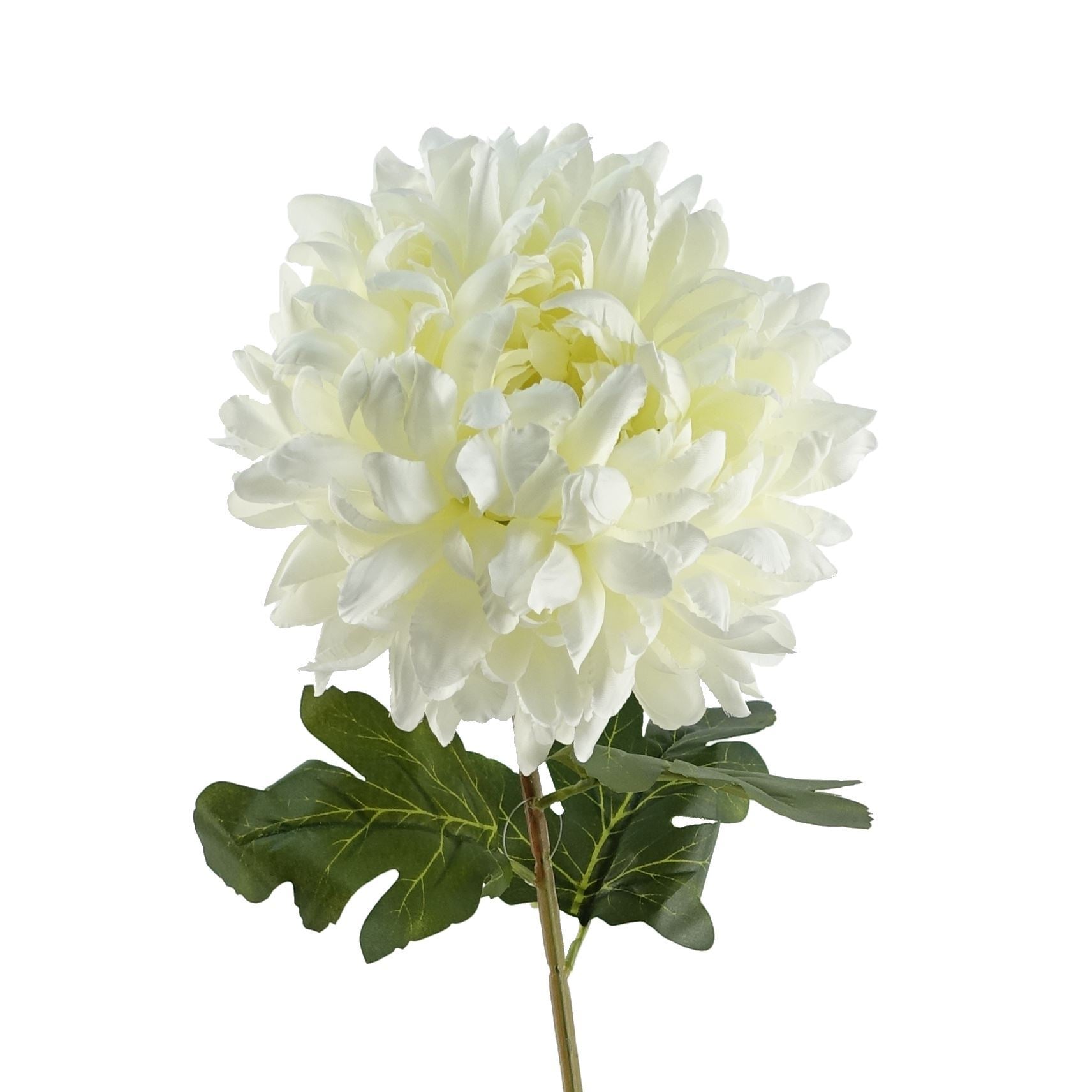 Artificial Pack of 6 x 75cm Extra Large Reflex Chrysanthemum - White - Premium Quality