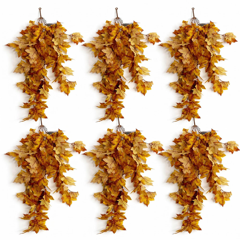 70cm Artificial Trailing Grape Ivy Plant Faux Hanging Foliage - Yellow - Premium Quality