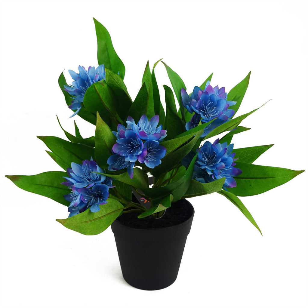 18cm Artificial Freesia Plant Blue Flowering - Premium Quality