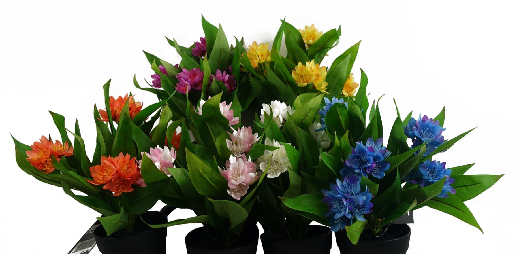 18cm Artificial Freesia Plant Light Pink Flowering - Premium Quality