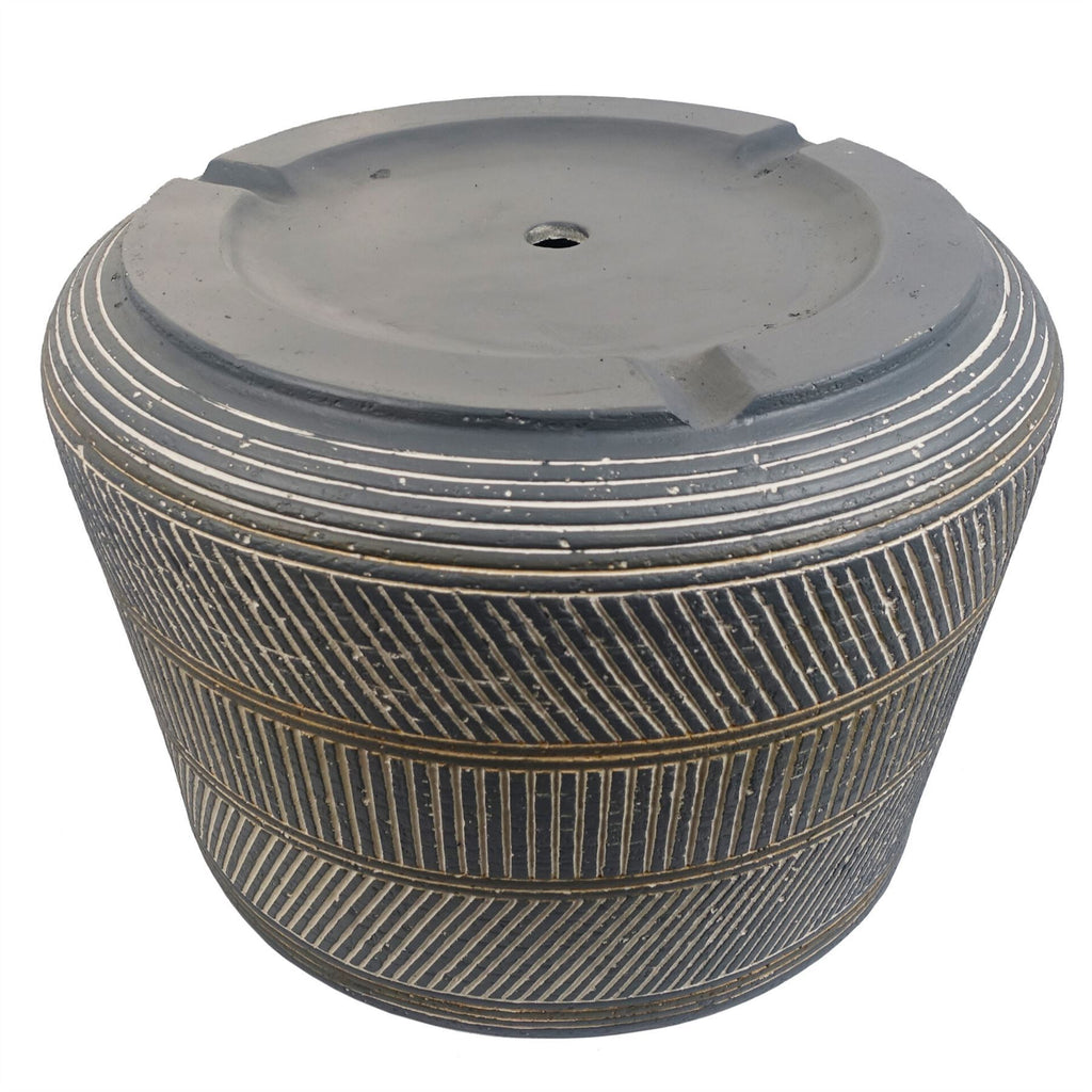 29cm x 43cm Large Maral Planter with Etching Composite Plant Pot - Premium Quality