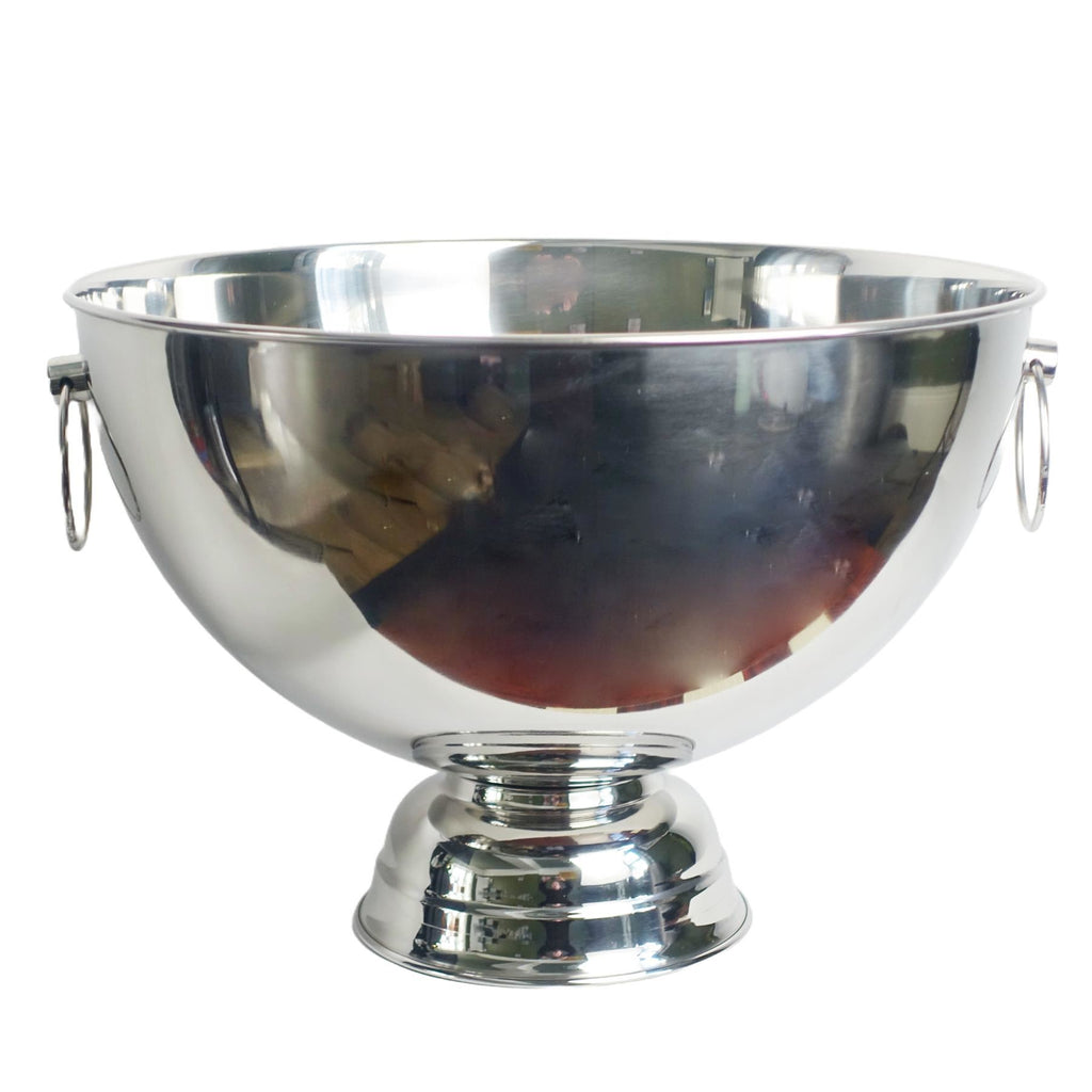 29cm XL Silver Champagne Bowl Metal Planter - Premium Quality
