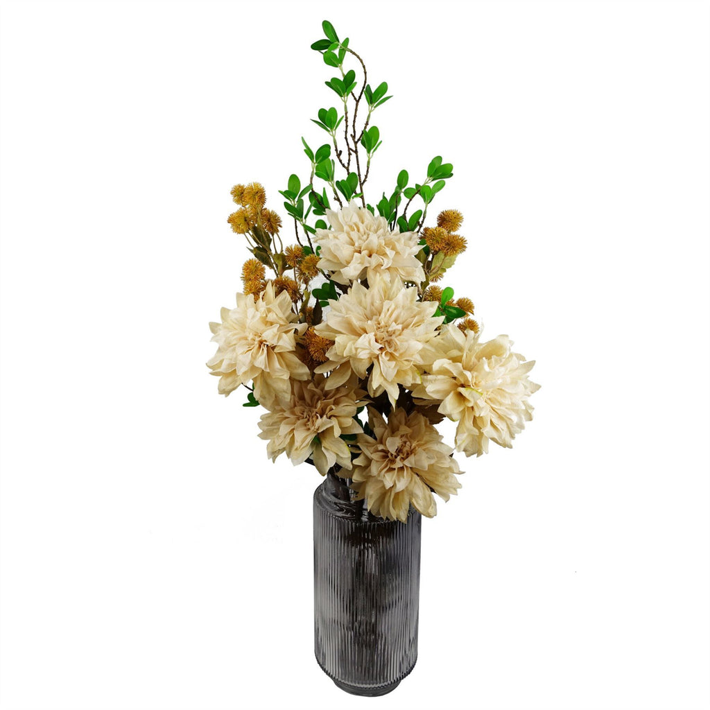 Pack of 6 x 85cm Craspedia Stem Yellow Artificial - Premium Quality