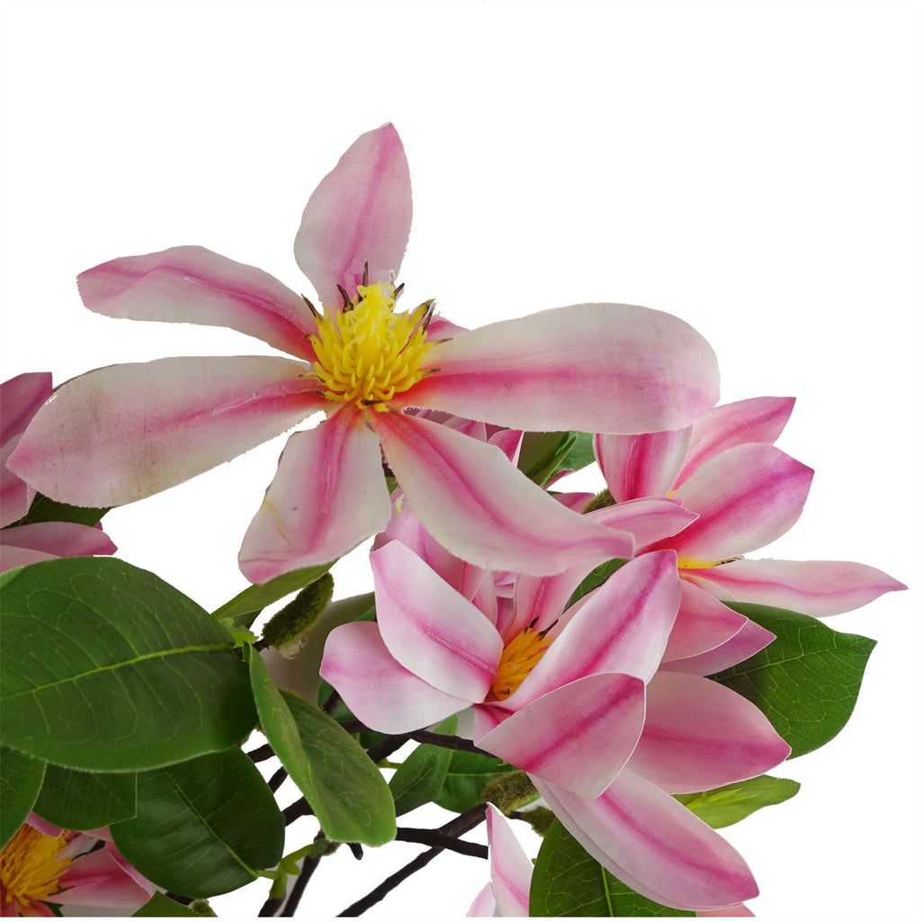 6x 100cm Pink Magnolia Floral Spray Artificial - Premium Quality