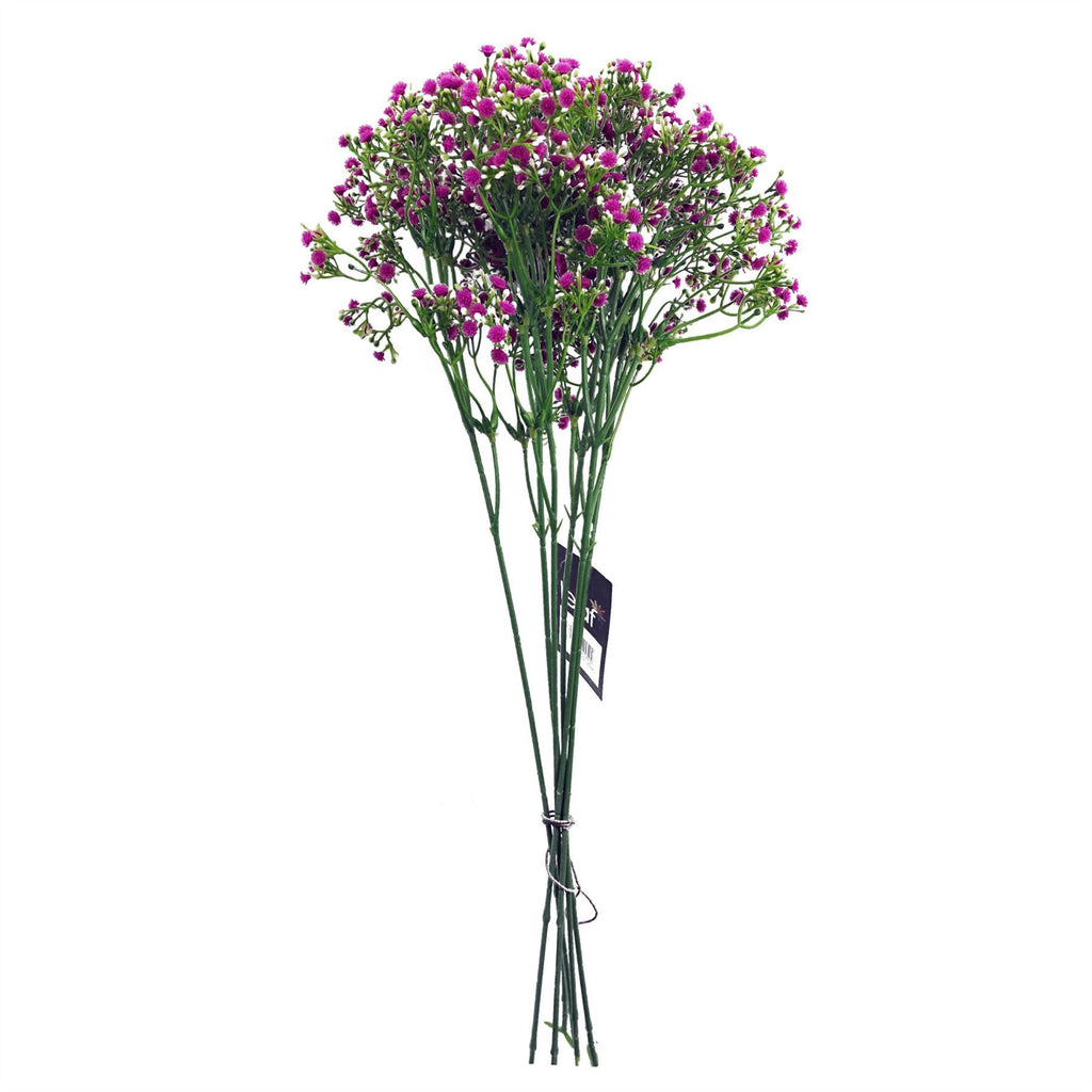 Artificial Pack of 6 x 55cm Gypsophila Pink Stem - Premium Quality