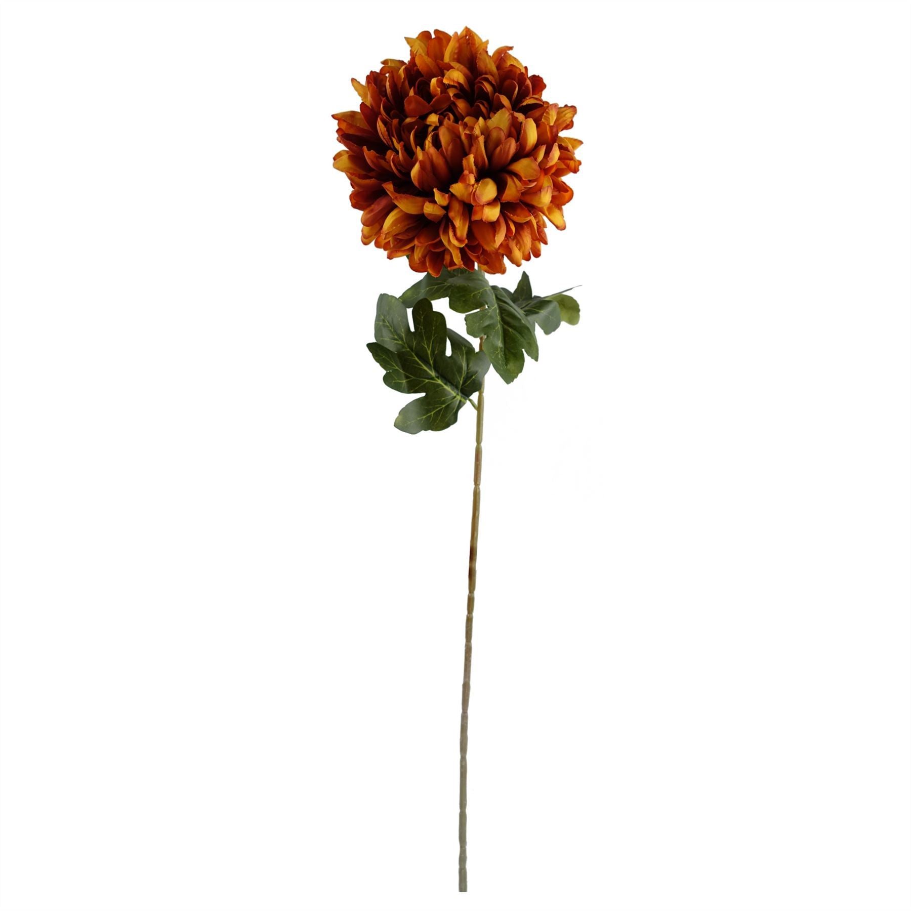65cm Artificial Orange and Black Flower Arrangement Glass Vase - Premium Quality