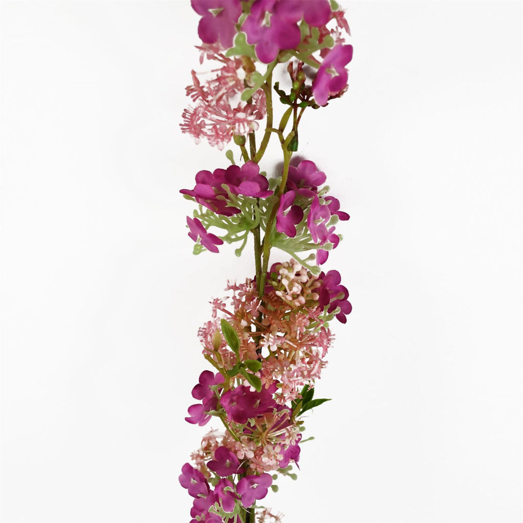 Artificial Pack of 6 x 100cm Pink Blossom Spray Stem - Premium Quality