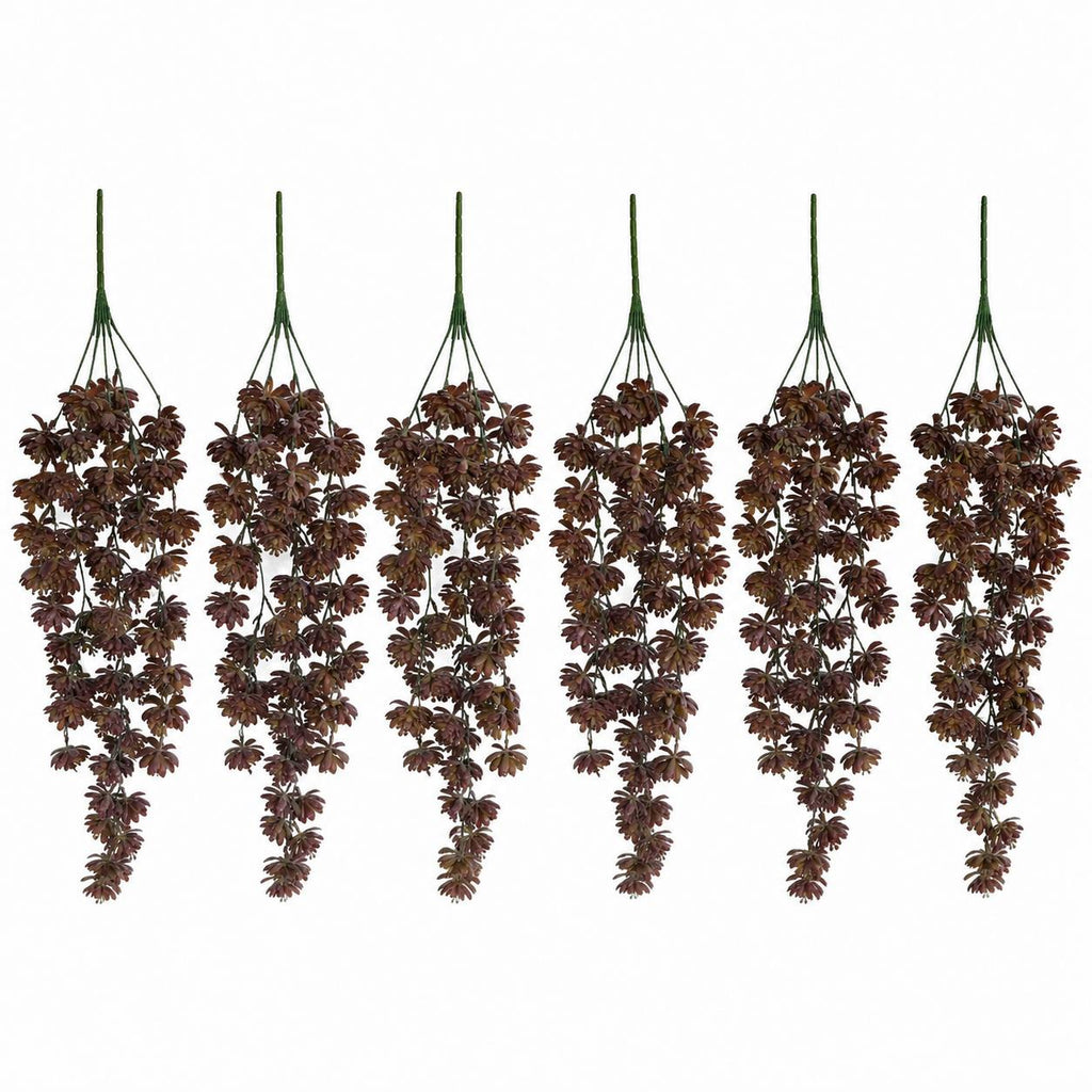 70cm Artificial Trailing Sedum Succulent Plant Dusty Brown Hanging Faux Greenery - Premium Quality