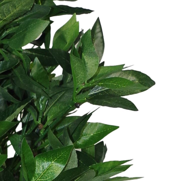 Pair of 120cm (4ft) Twist Natural Artificial Topiary Bay Laurel Ball Trees