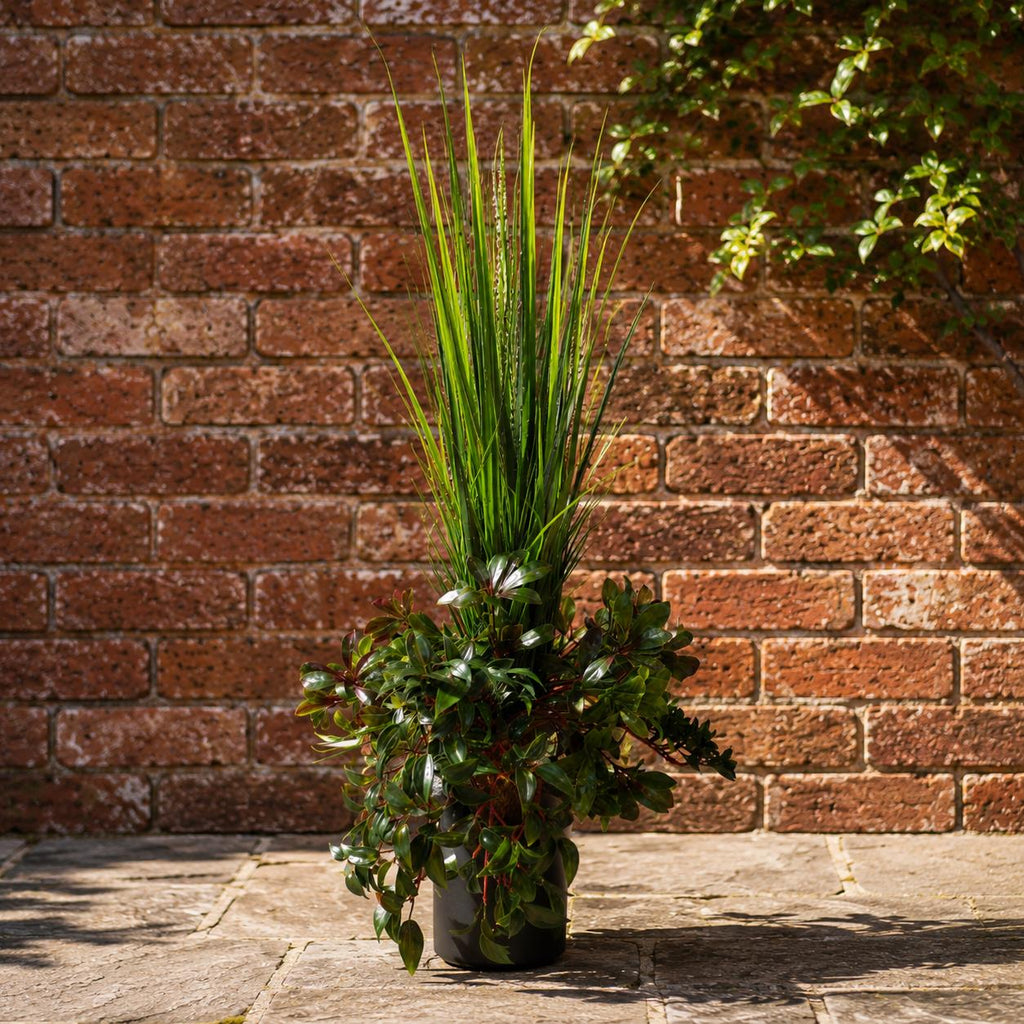 90cm UV Potted UV Grass Plant with Artificial Display Foliage - Premium Quality