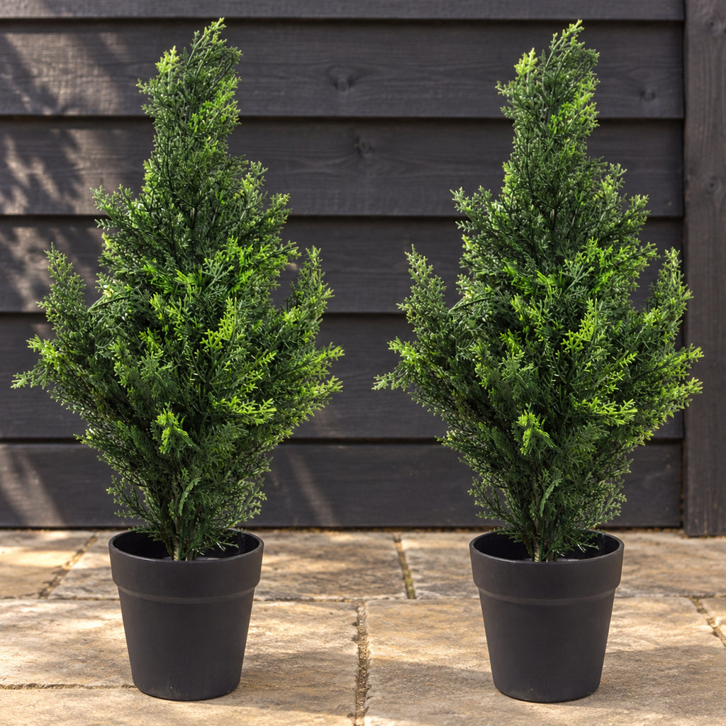 60cm Artificial Cedar Cypress Topiary UV Resistant