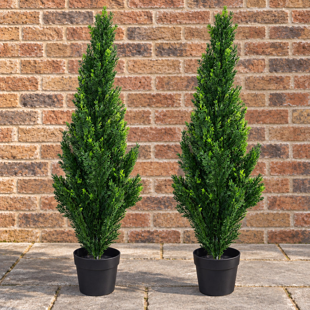 90cm Artificial Cedar Cypress Topiary UV Resistant