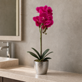 50cm Phalaenopsis Orchid Artificial Dark Pink Silver