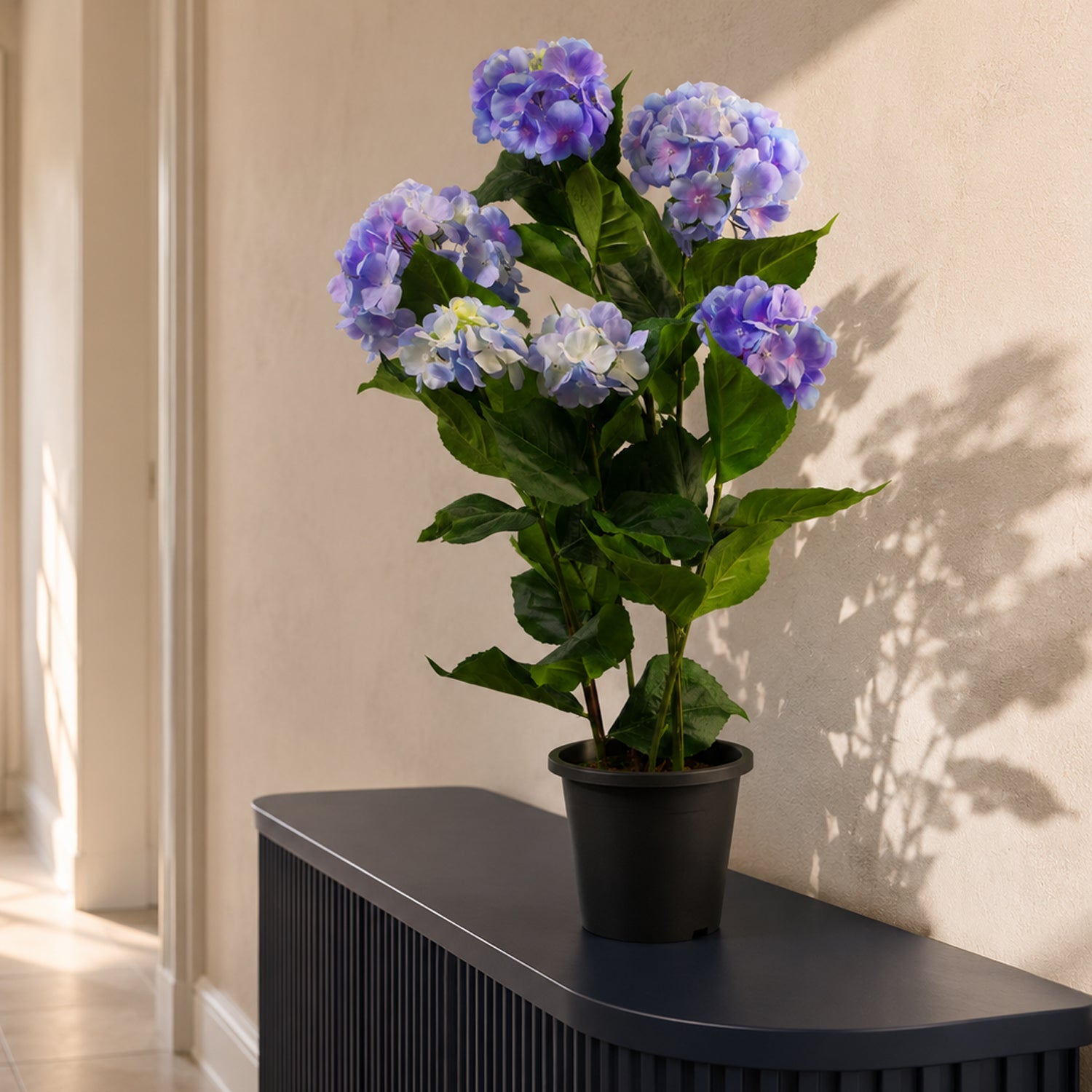 Artificial Hydrangea Flowering Plant Blue