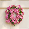 40cm Artificial Pink Floral Blossom Wreath