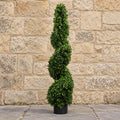 120cm Sprial Buxus Artificial Tree UV Resistant Outdoor