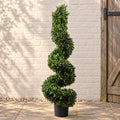 120cm Sprial Boxwood Artificial Tree UV Resistant Outdoor