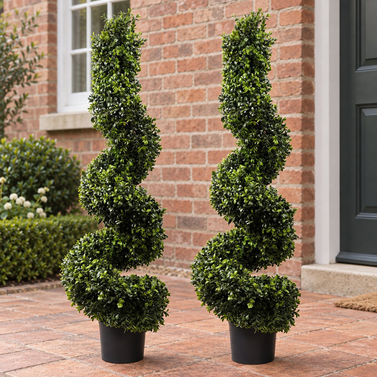 120cm Sprial Boxwood Artificial Tree UV Resistant Outdoor
