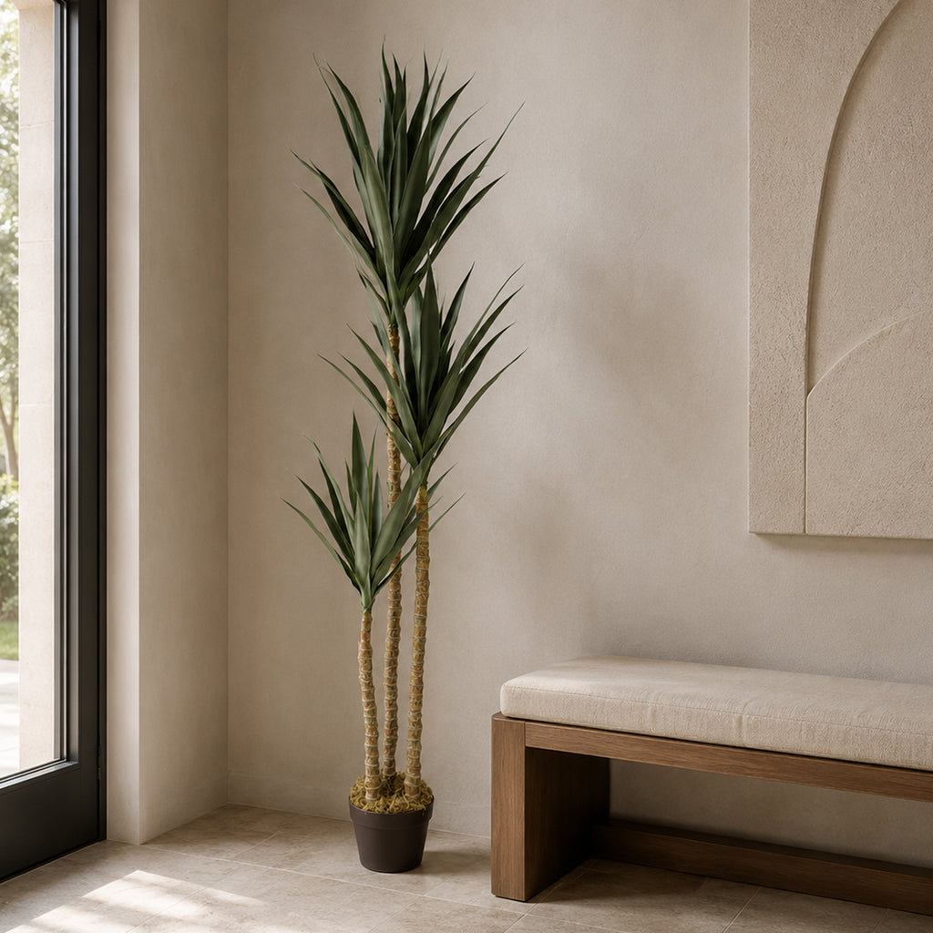 170cm Artificial XL Triple Yukka Tree Plant Spiky Tree Plant Realistic