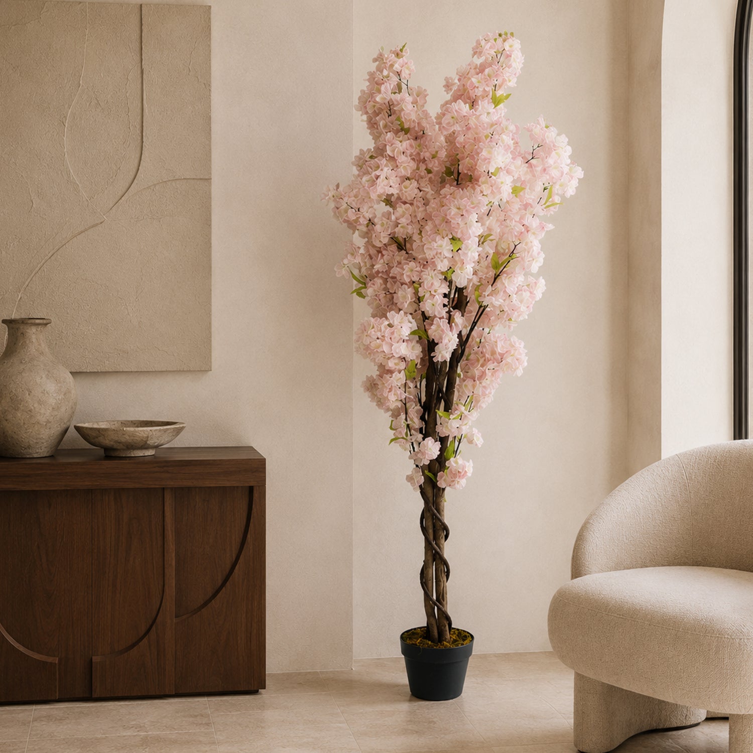 150cm Artificial Pink Cherry Blossom Tree