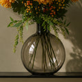 40cm Grey Smoke Bottle Glass Vase