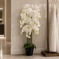 150cm Giant White Orchid Plant Artificial 189 flowers REAL TOUCH