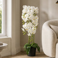 110cm Artificial Large White Orchid Plant Artifcial 41 REAL TOUCH flowers