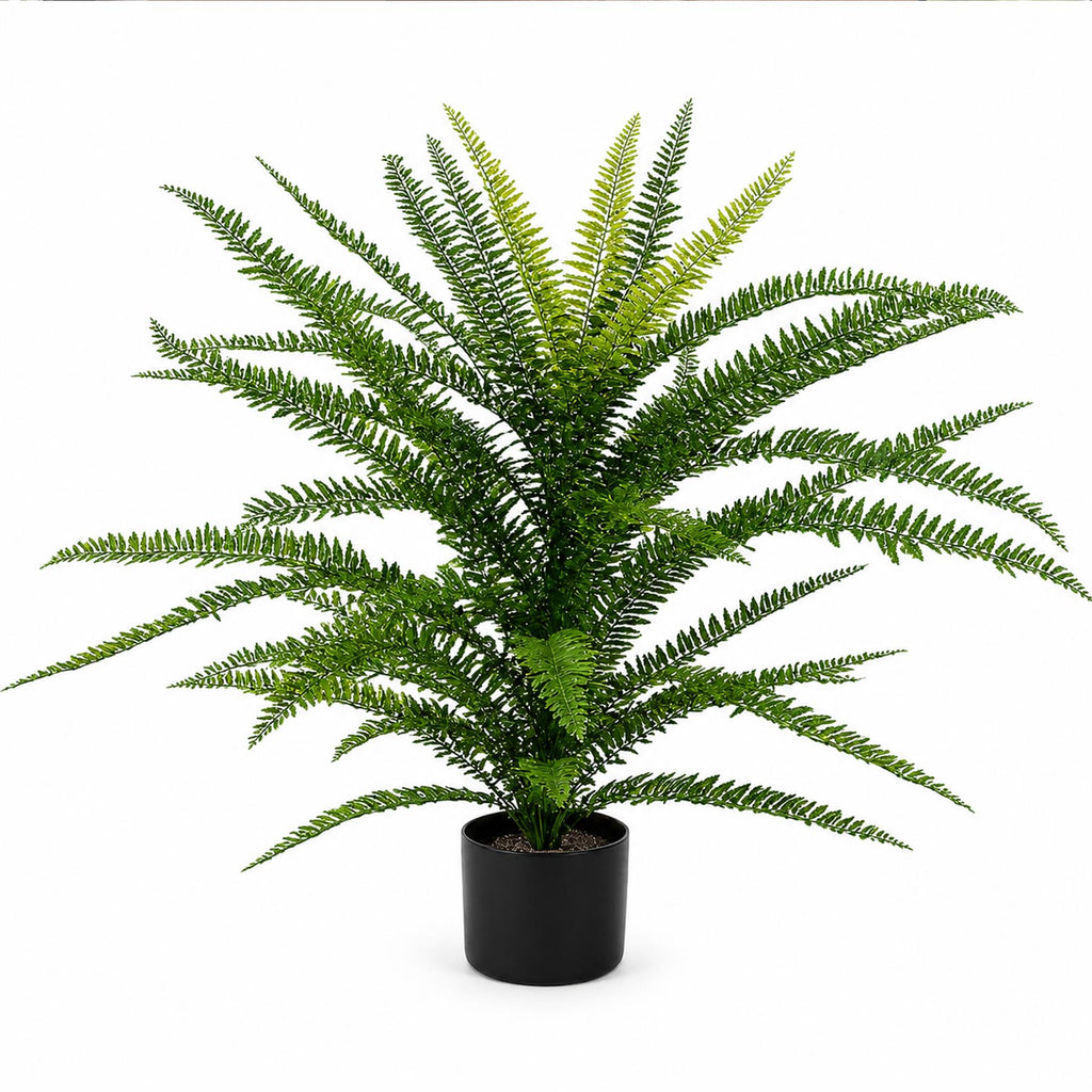 75cm Fire Retardant Plastic Boston Fern Plant with 49 Leaves - Premium Quality (image 3 of 3)