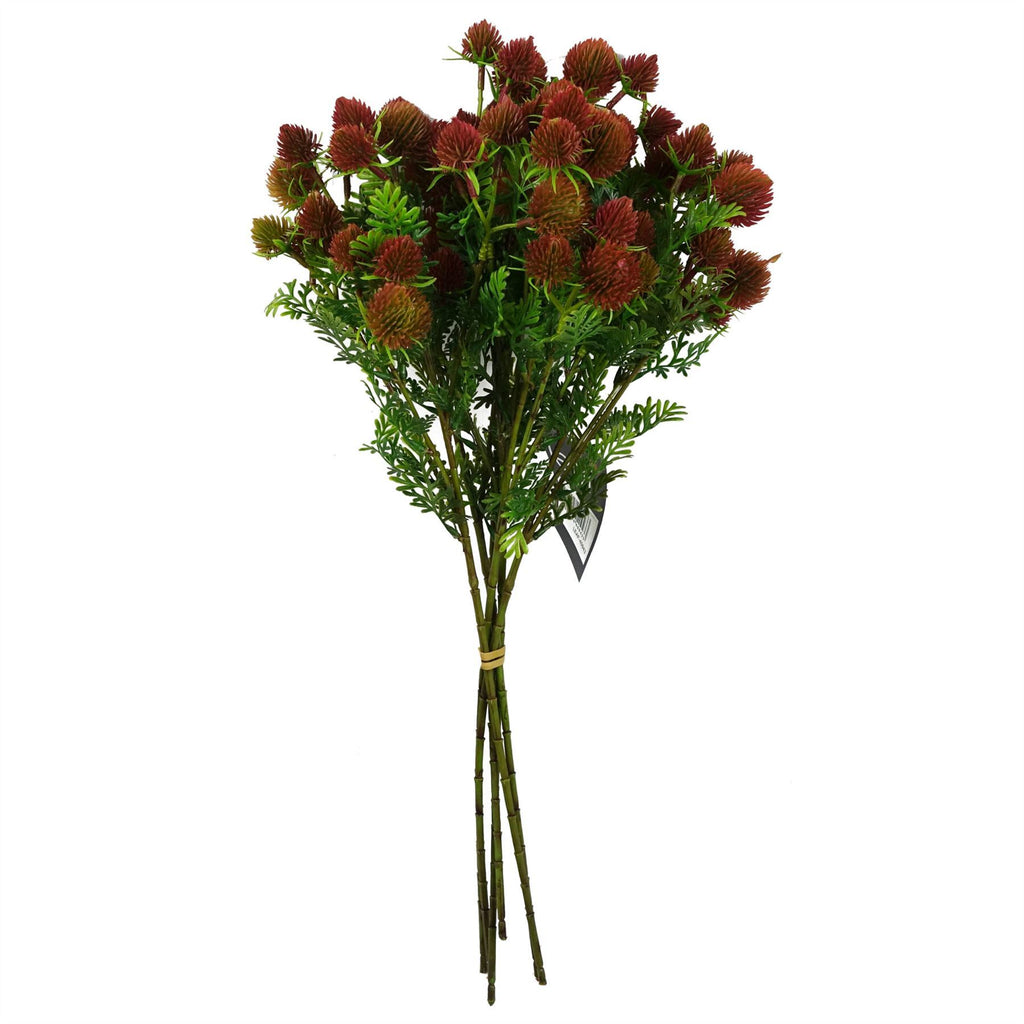 Pack of 6 x 55cm Craspedia Stem Red Artificial - Premium Quality