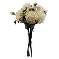 6 x 60cm Peony Artificial Flower Cream - 6 flowers 18 buds - Premium Quality