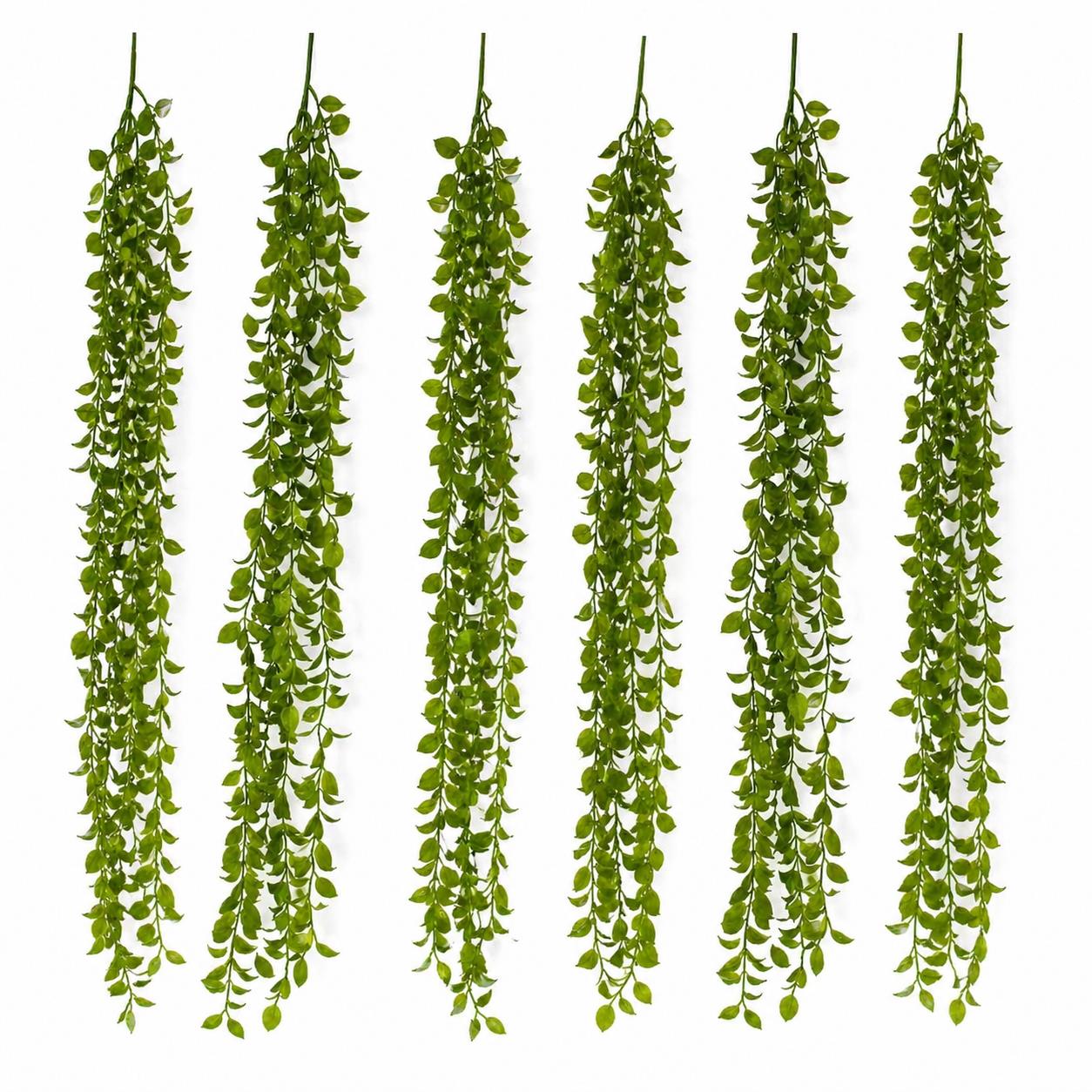 90cm Artificial Trailing Green Botanik Hanging Plant Faux Foliage Garland - Premium Quality