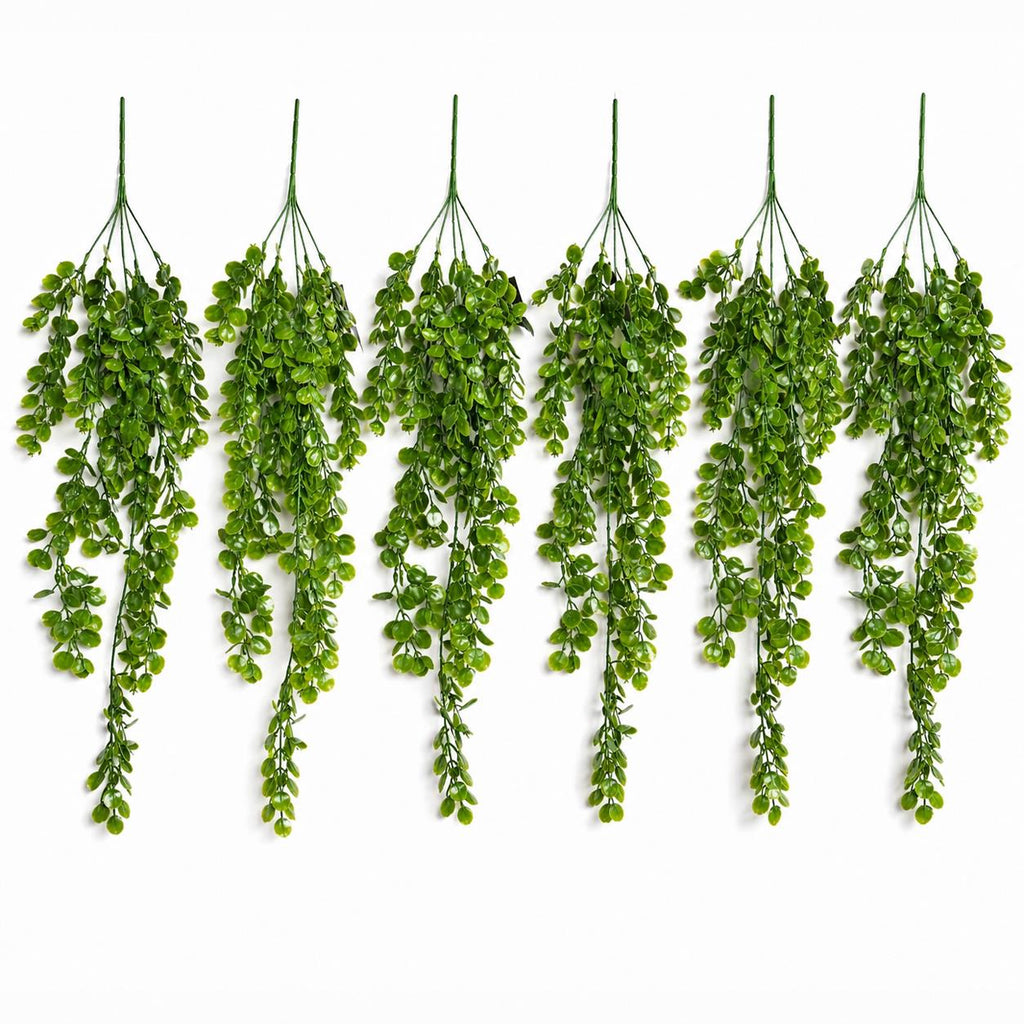 75cm Artificial Trailing Round Botanik Hanging Foliage Plant - Classic Gloss Green - Premium Quality