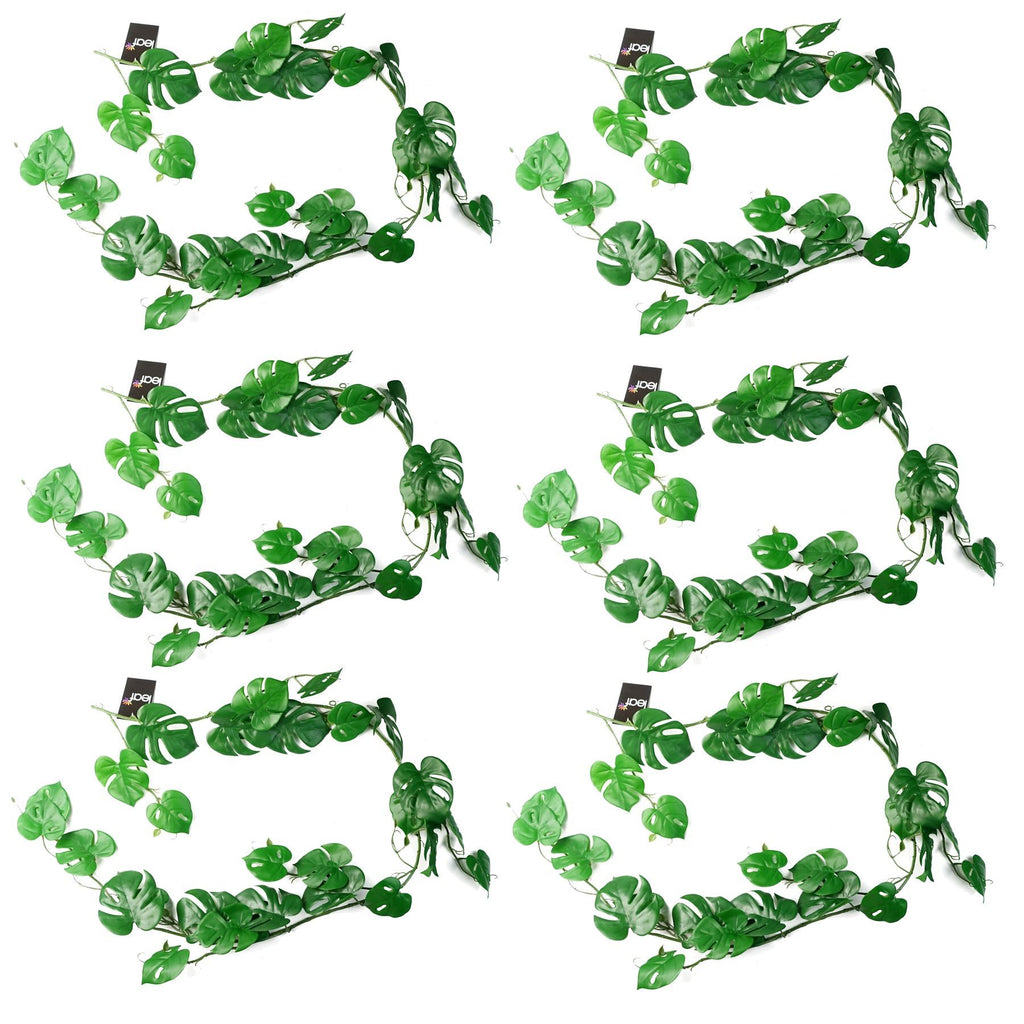 6 x 180cm Artificial Hanging Trailing Monstera Plant - Premium Quality