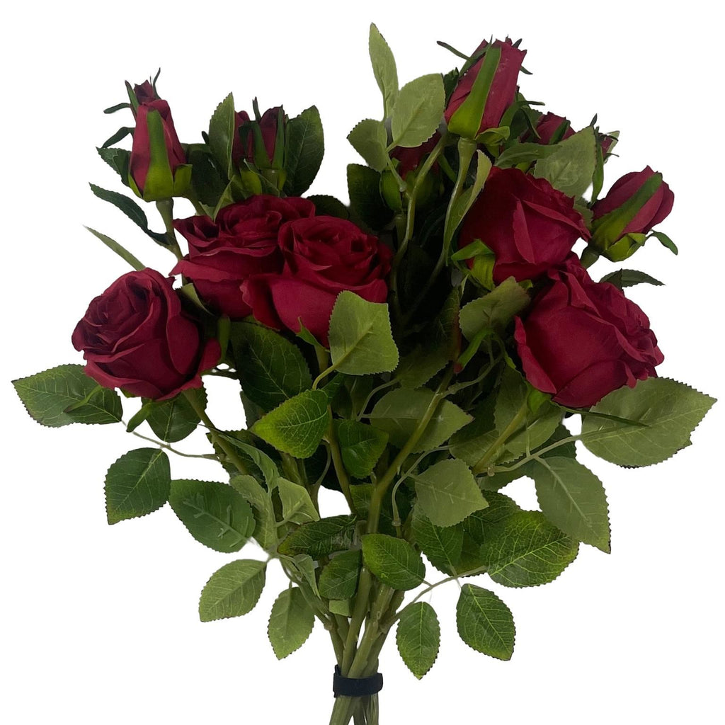 Pack of 6 x 60cm Artificial Red Rose Flower - Premium Quality