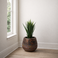 Large Composite Planter Brown / Black
