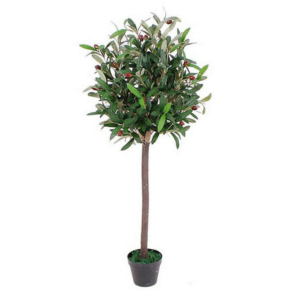 90cm Botanik Realistic Artificial Olive Tree in Black Plastic Pot