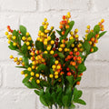 Pack of 6 x 70cm Artificial Orange Berry Spray - Premium Quality