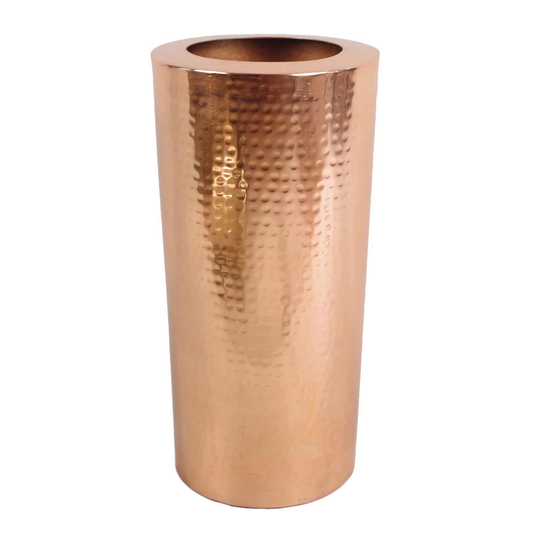 Botanik Metal Vase Large 15 x 30cm High Hammered Antique Copper Colour - Premium Quality