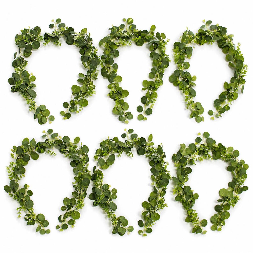 160cm Artificial Eucalyptus Garland with Mixed Foliage - Premium Quality