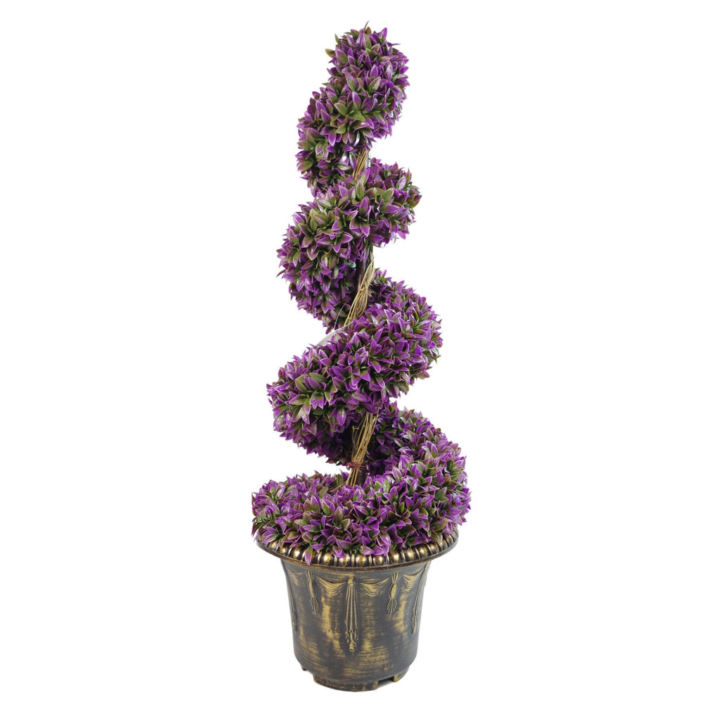 90cm Artificial Purple Large Botanik Spiral with Decorative Planter - Premium Quality