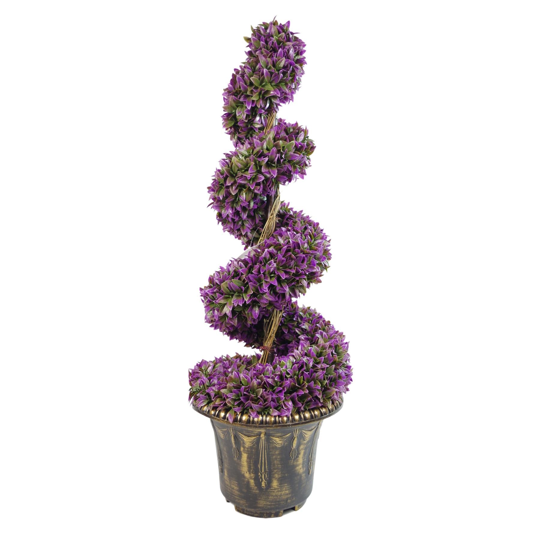 90cm Artificial Purple Large Botanik Spiral with Decorative Planter - Premium Quality