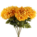 Artificial Pack of 6 x 75cm Extra Large Reflex Chrysanthemum - Gold - Premium Quality