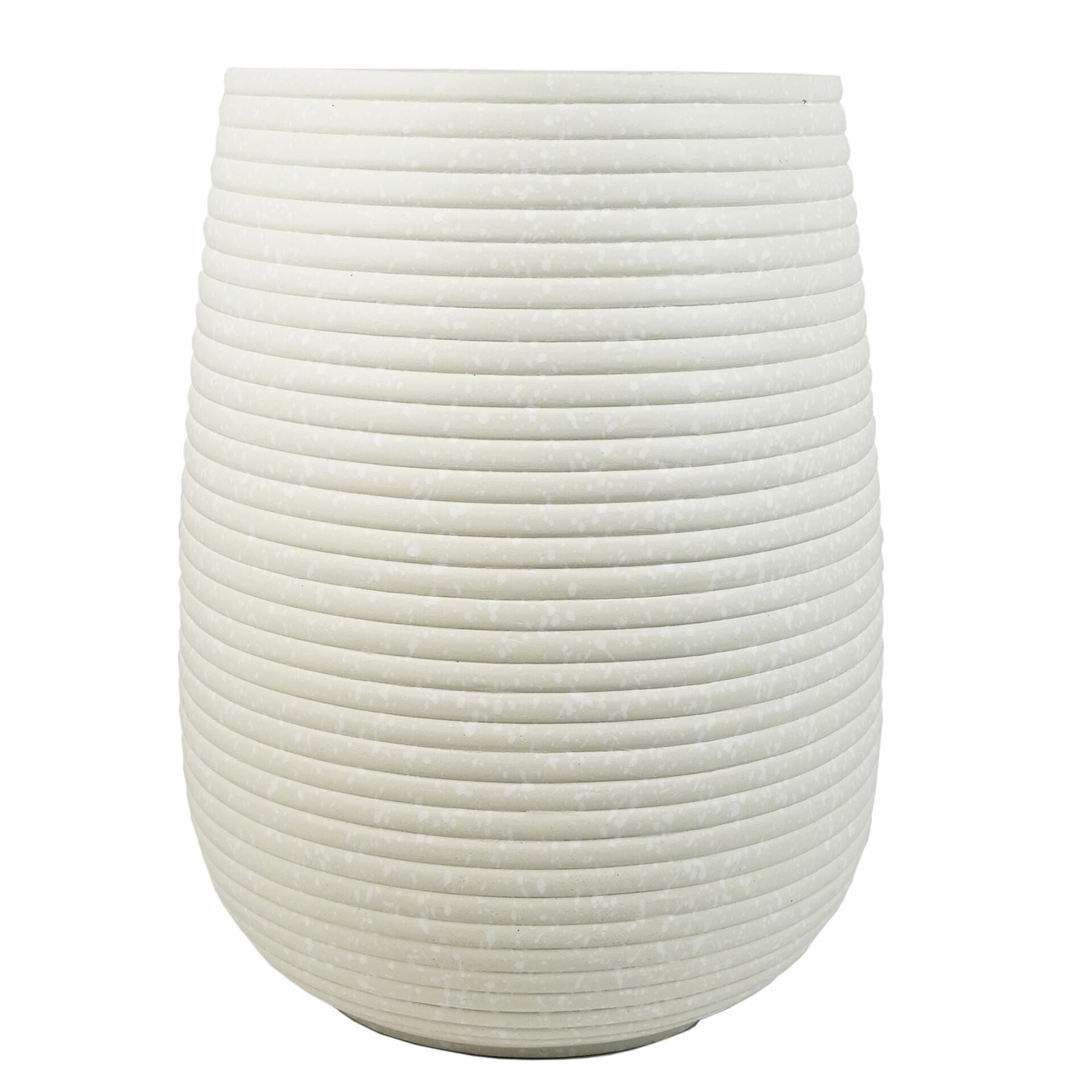 41cm x 30cm Mikos Large Ridged Composite Planter - Stone Colour - Premium Quality
