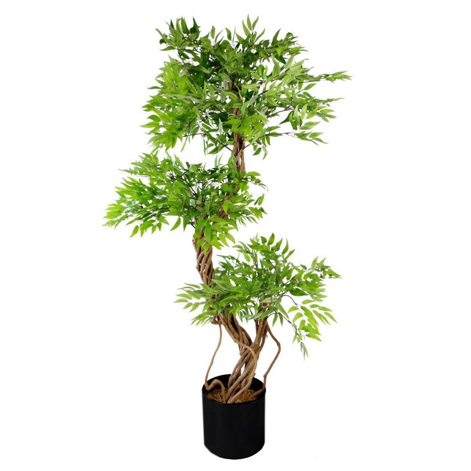 140cm Botanik Realistic Artificial Japanese Fruticosa Ficus Tree, Green Copper - Premium Quality