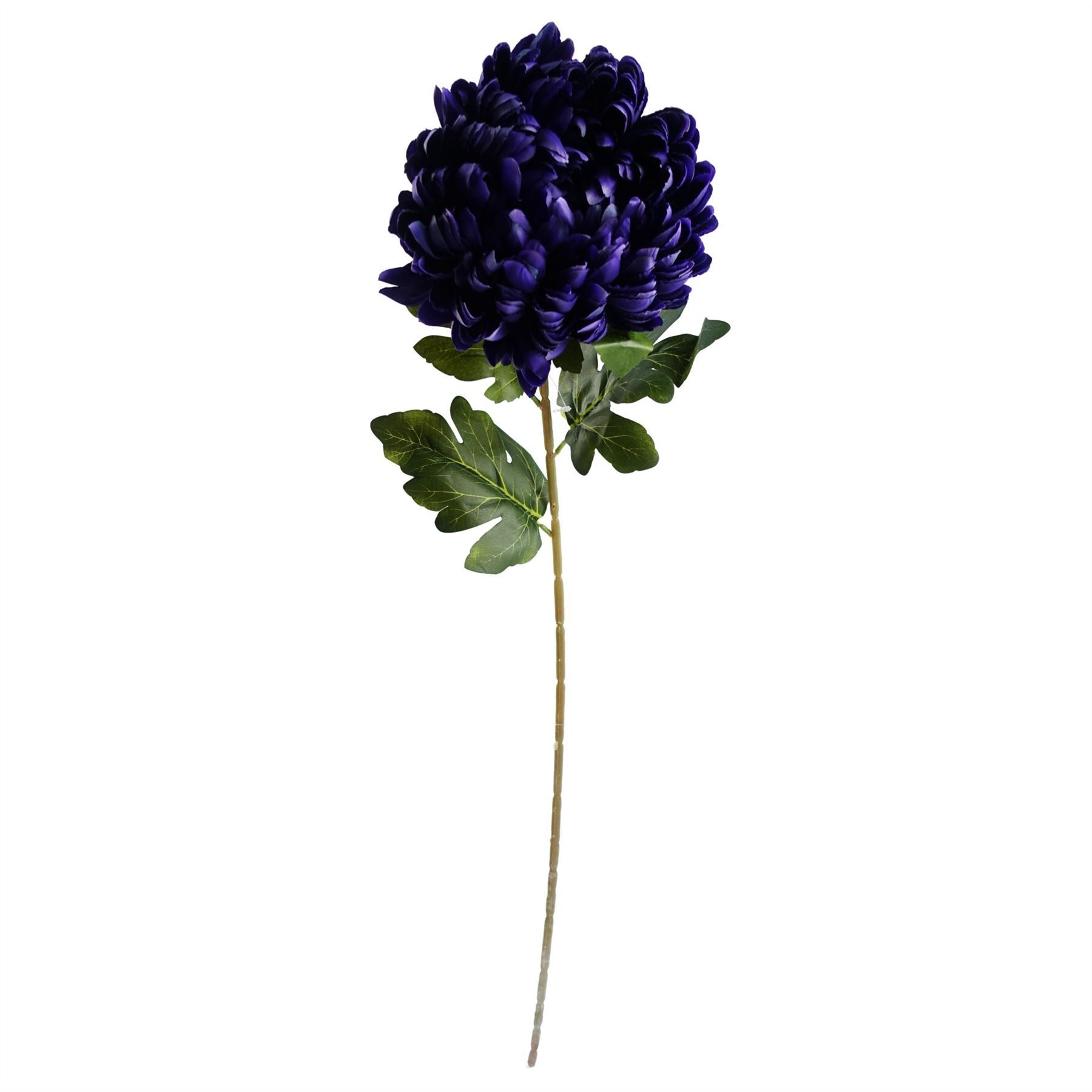 Artificial Pack of 6 x 75cm Extra Large Reflex Chrysanthemum - Purple - Premium Quality