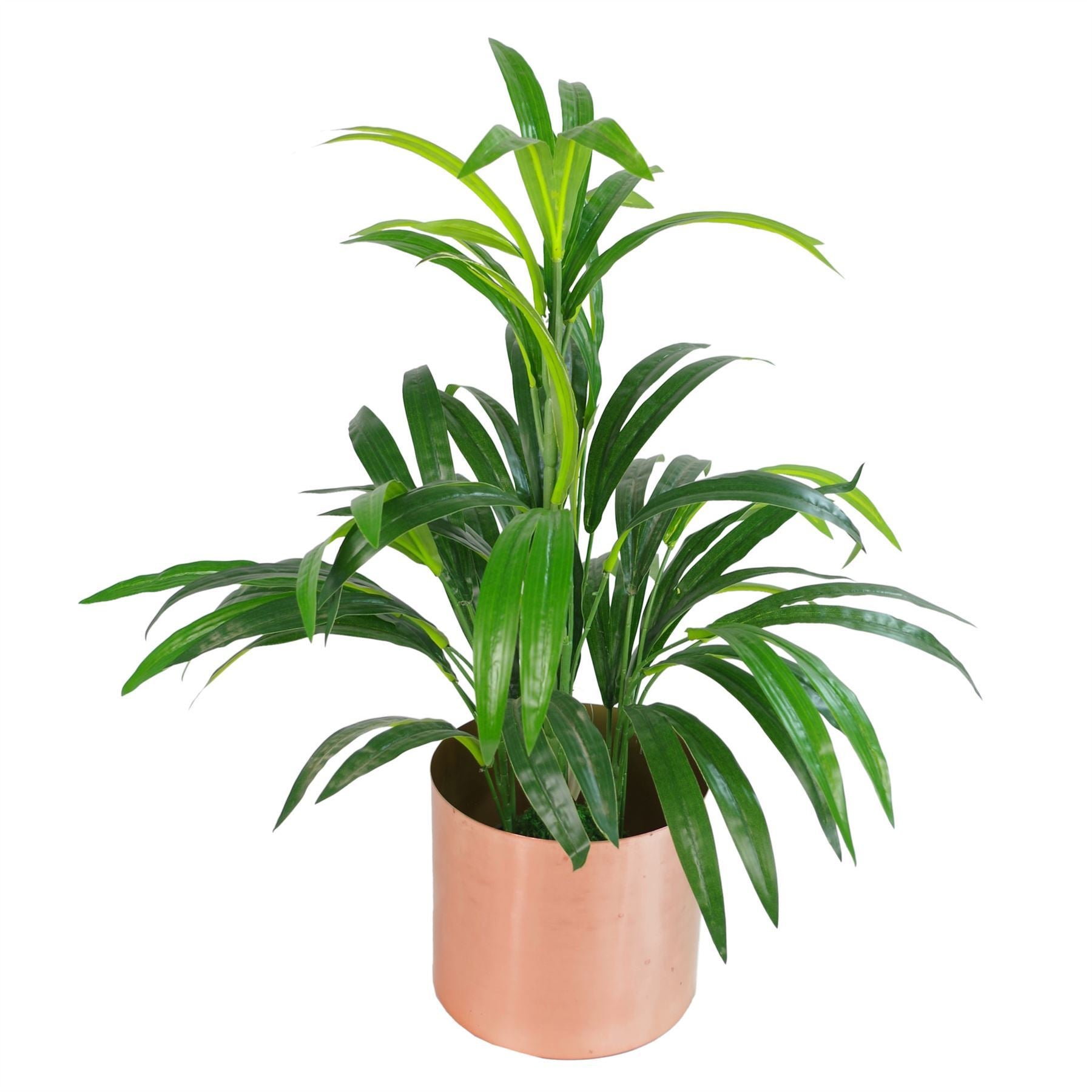 65cm Artificial Bamboo Botanik Shrub with Brushed Copper Planter - Premium Quality