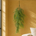 Hanging UV and Fire Resistant Artificial Trailing Button Fern Plant 82cm - Premium Quality