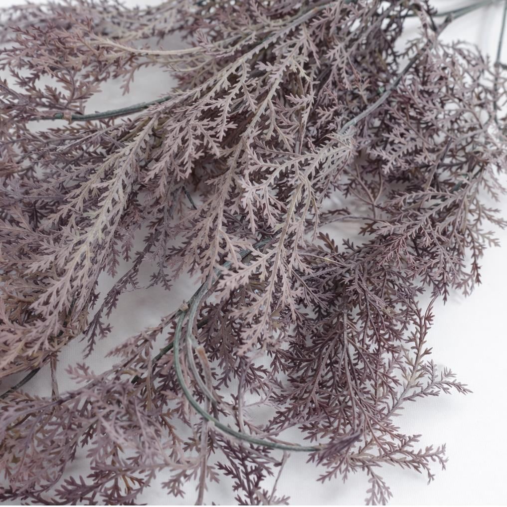 80cm Artificial Dusky Purple Coral Fern Trailing Plant Decorative Hanging Foliage - Premium Quality
